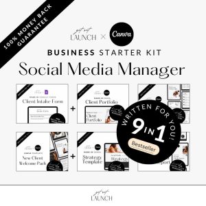 9 in 1 Social Media Manager Business Starter Kit CANVA Templates